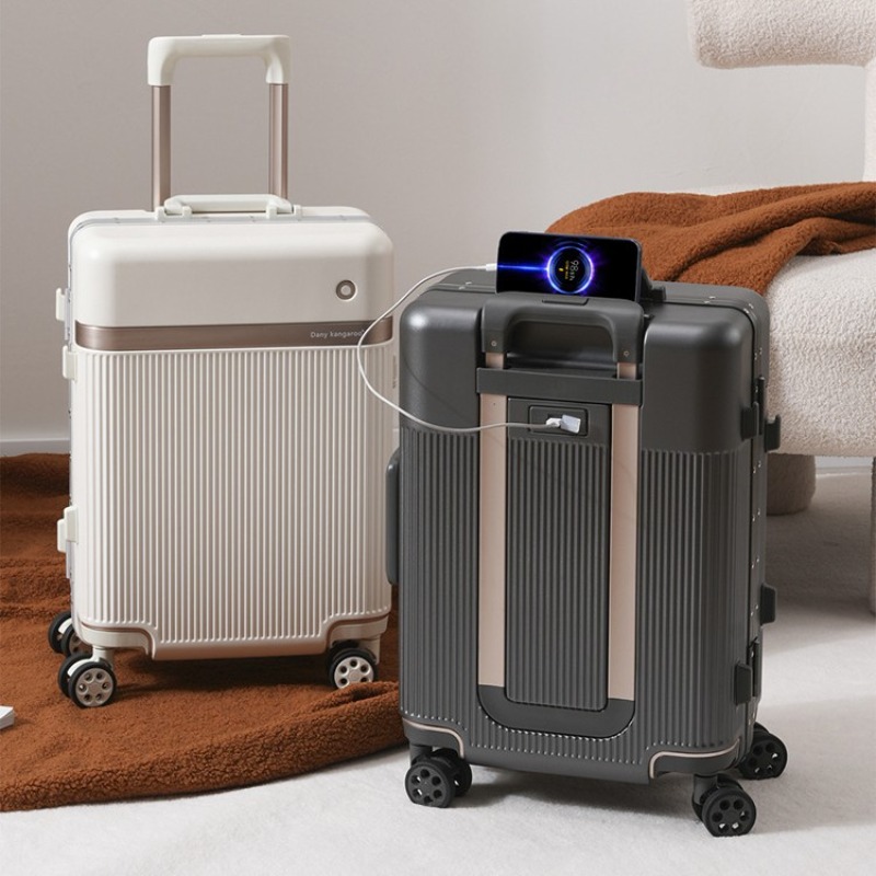 Aluminum Frame Carry On Luggage - Koper Troli Perjalanan 20/22/24/26 dengan Roda