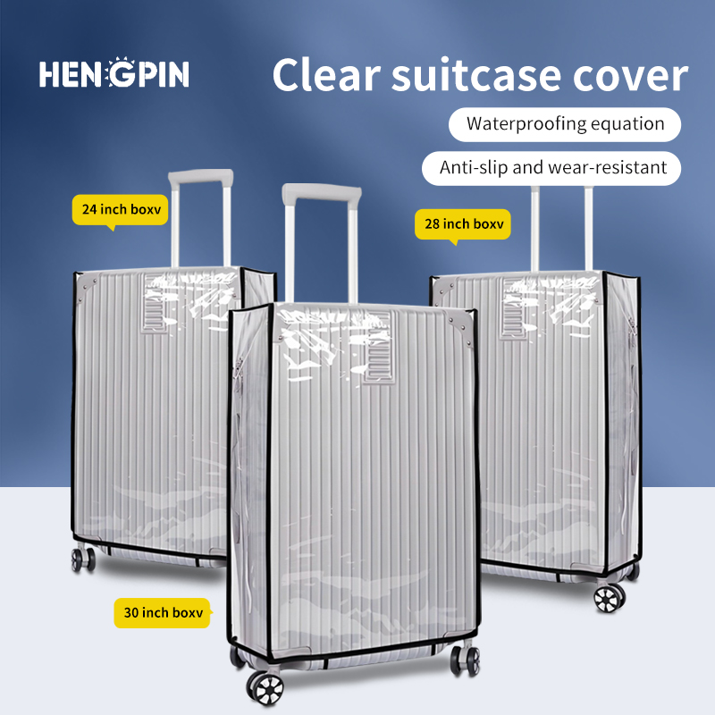 Luggage Protective Cover Transparent - Sarung pelindung koper transparan penuh, aksesoris