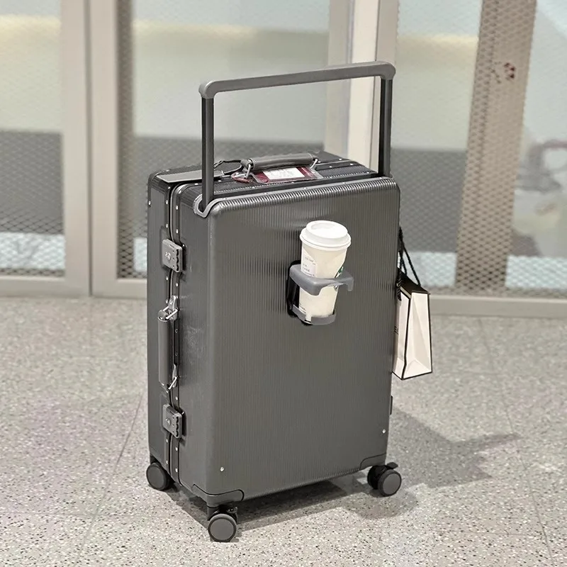 Aluminum Frame Carry On Luggage - Koper dengan Pegangan Lebar, Koper Perjalanan