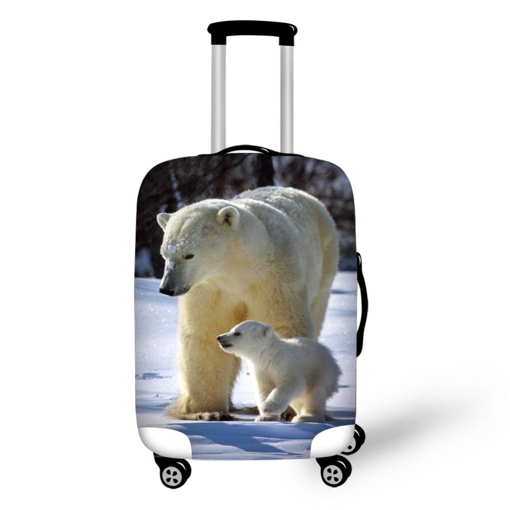 Waterproof Suitcase Cover Protector - Penutup Pelindung Koper Beruang Kutub Hewan