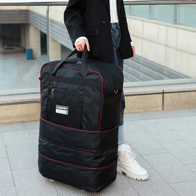Foldable Rolling Luggage Bag - Tas Travel Beroda Lipat Unisex Universal,