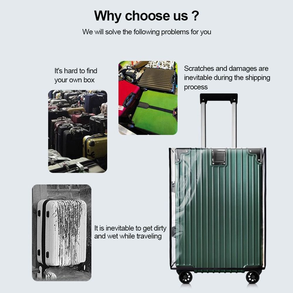 Pelindung Koper Transparan Tah - Waterproof Suitcase Cover Protector ulasan dan harga