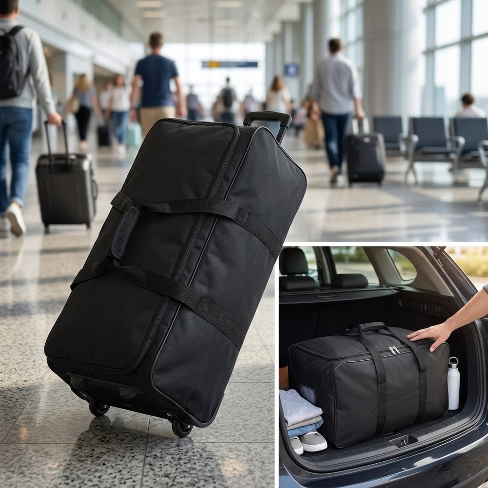 Tas Koper Lipat untuk Pindahan - Foldable Rolling Luggage Bag ulasan dan harga