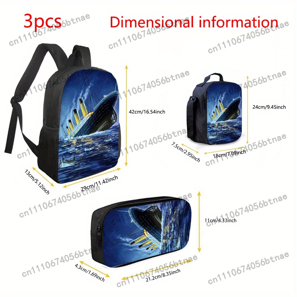 Set Ransel Motif Titanic 3 Bua - Handbags ulasan dan harga