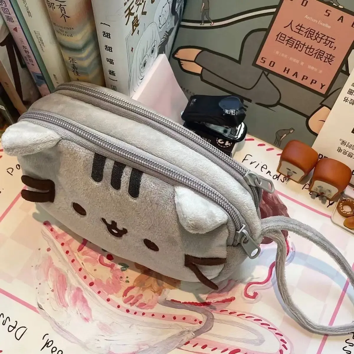 Kotak Pensil Kartun Kucing Gem - Cosmetic Bags ulasan dan harga