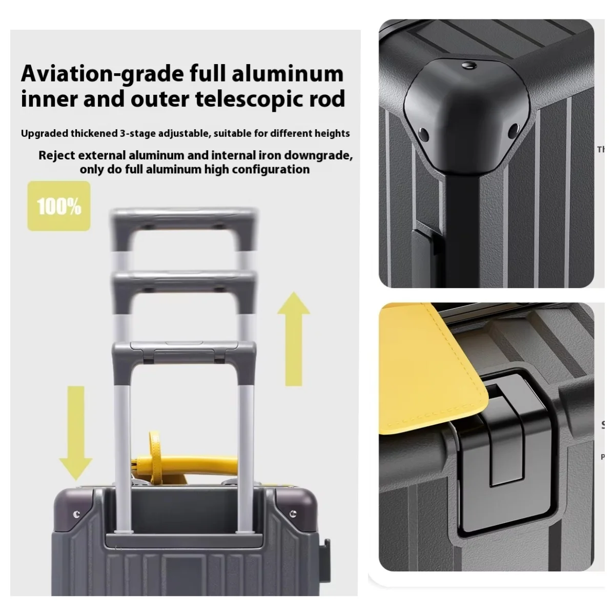 14 inci, Koper Roda Ringan unt - Aluminum Frame Carry On Luggage ulasan dan harga