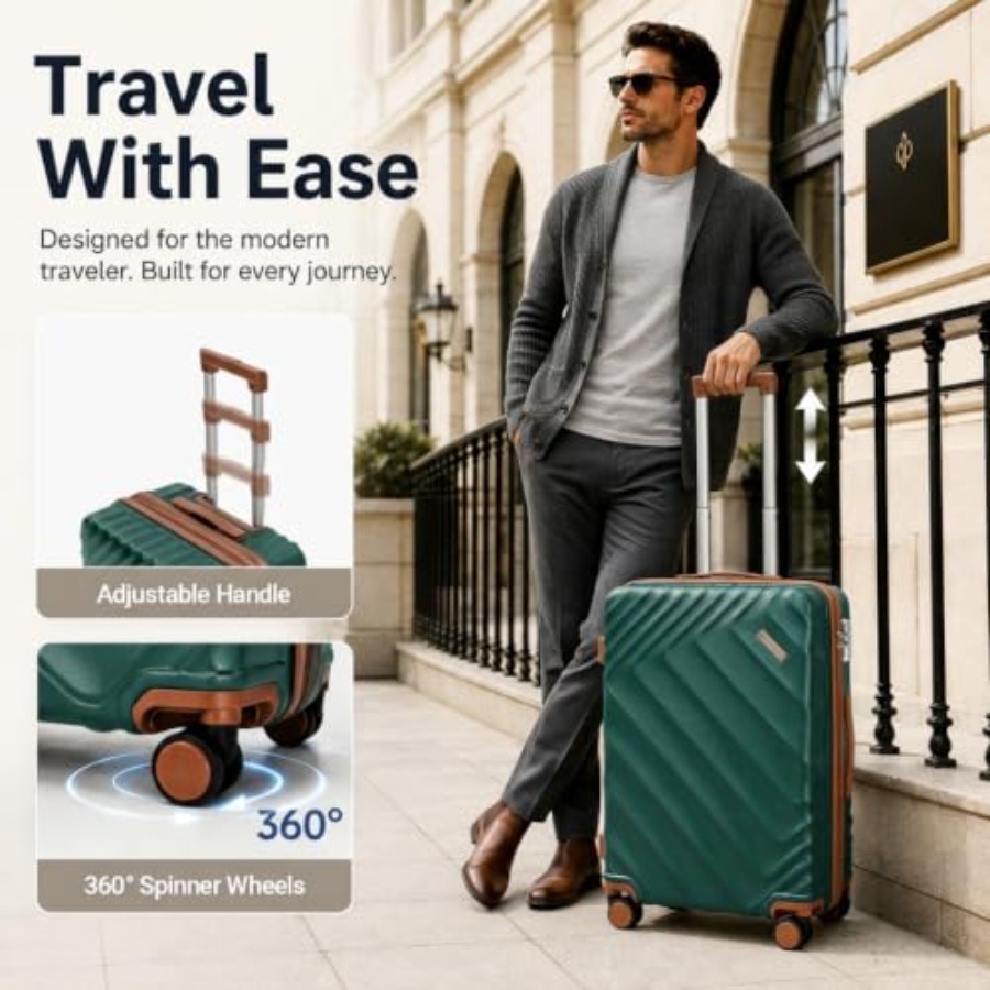 Set Koper dengan Cangkang Kera - Expandable Hard Shell Luggage Set ulasan dan harga