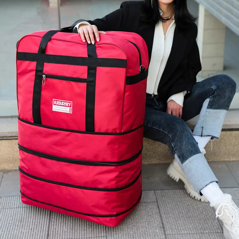 Tas Travel Beroda Lipat Unisex - Foldable Rolling Luggage Bag ulasan dan harga