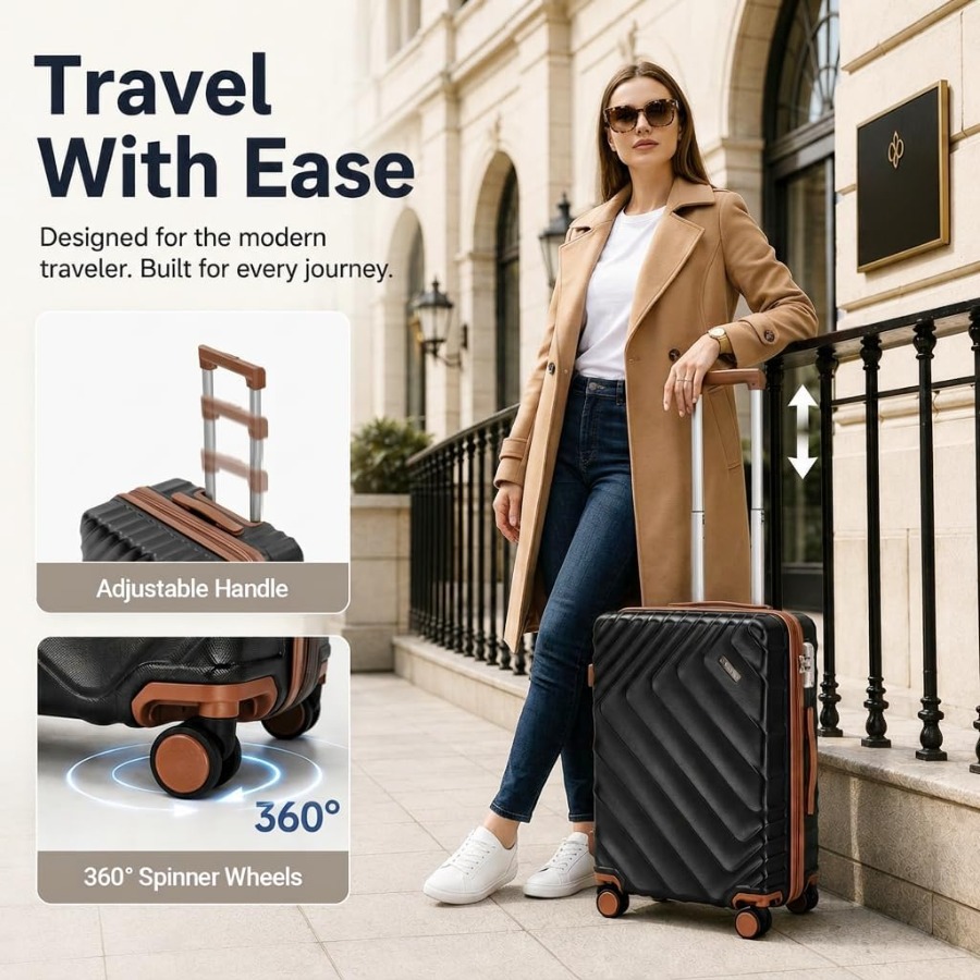 Set Koper dengan Cangkang Kera - Expandable Hard Shell Luggage Set ulasan dan harga