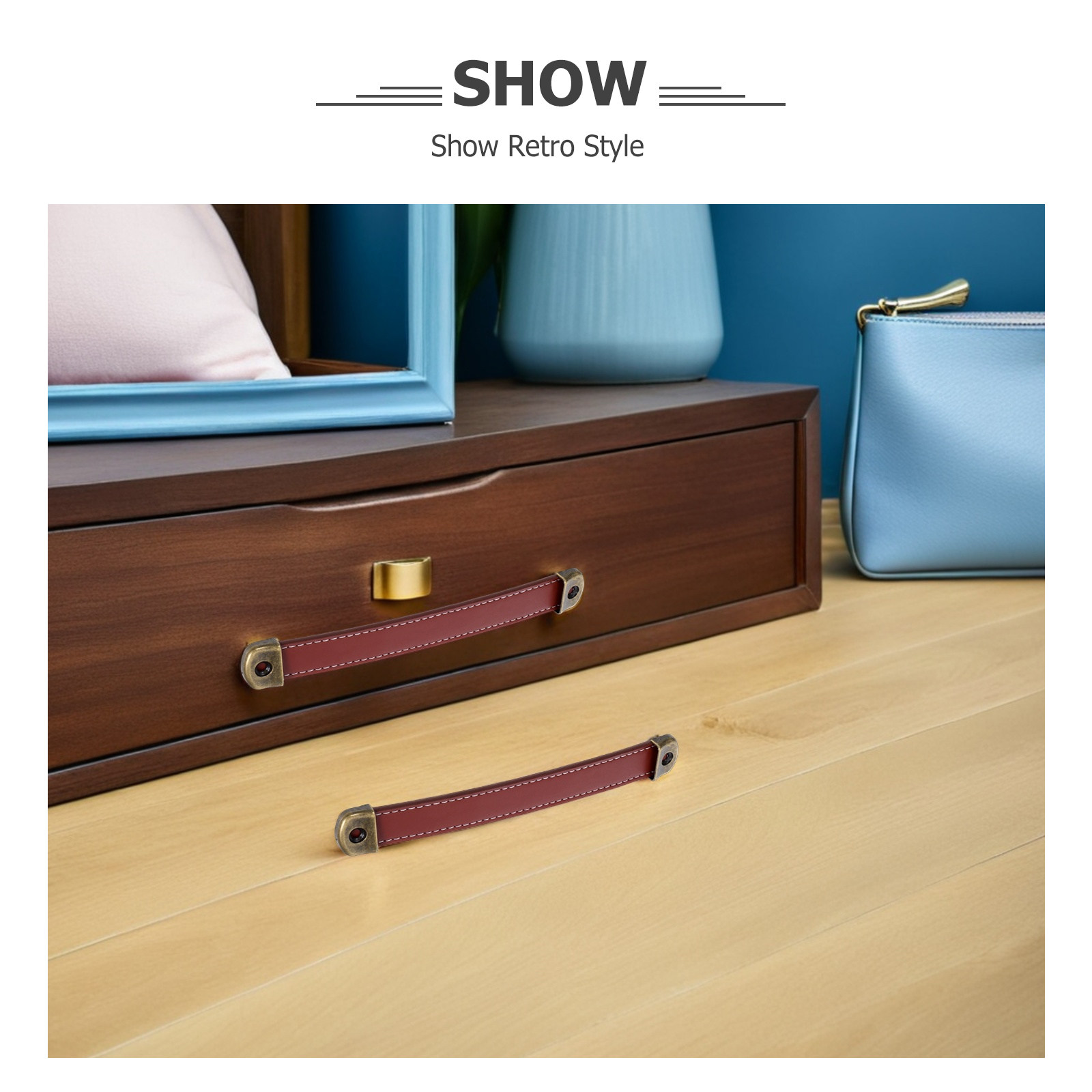 2 Buah Gagang Kabinet PU Retro - Retro Vintage Trunk Suitcase ulasan dan harga