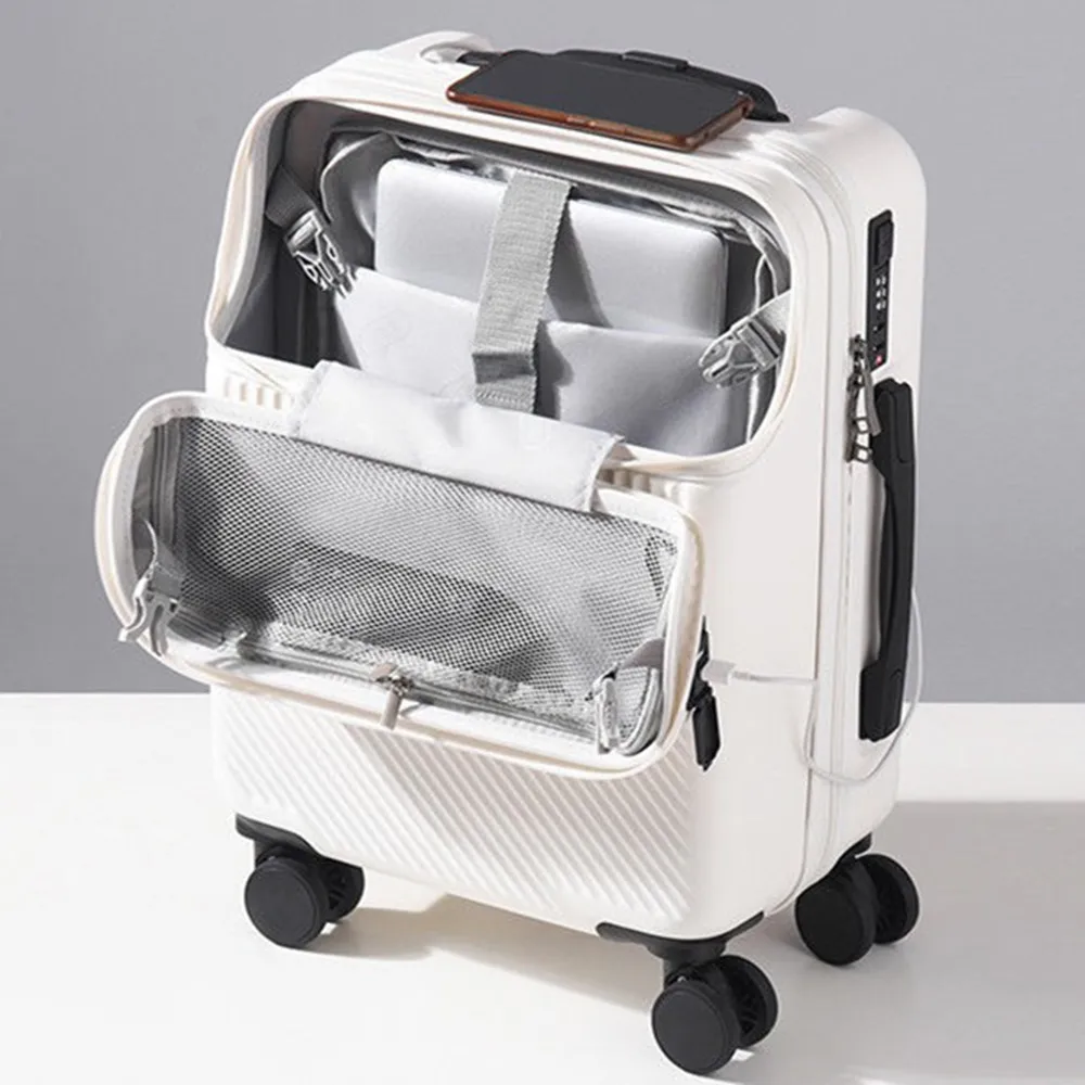 Casing Troli Tutup Terbuka Dep - Front Opening Laptop Luggage 24 Inch ulasan dan harga