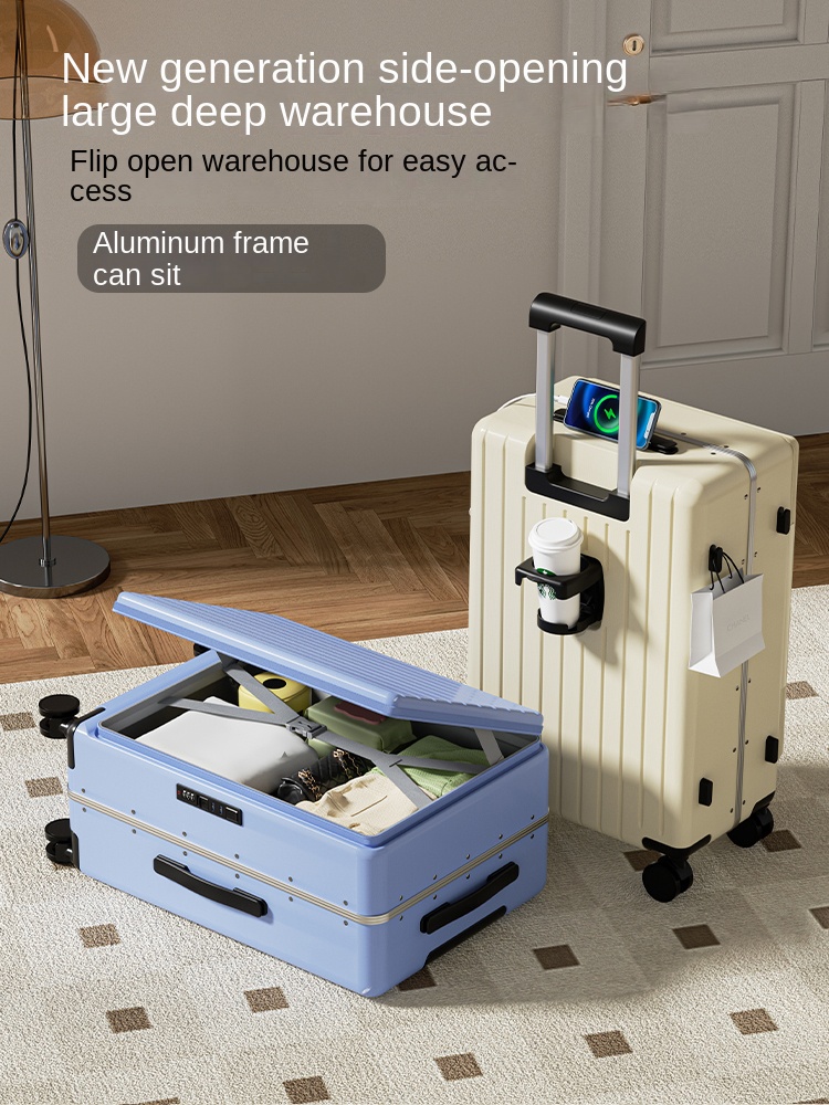 Koper Samping Terbuka Model Ba - Aluminum Frame Carry On Luggage ulasan dan harga