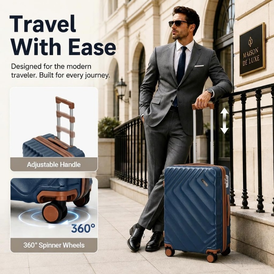 Set Koper dengan Cangkang Kera - Expandable Hard Shell Luggage Set ulasan dan harga